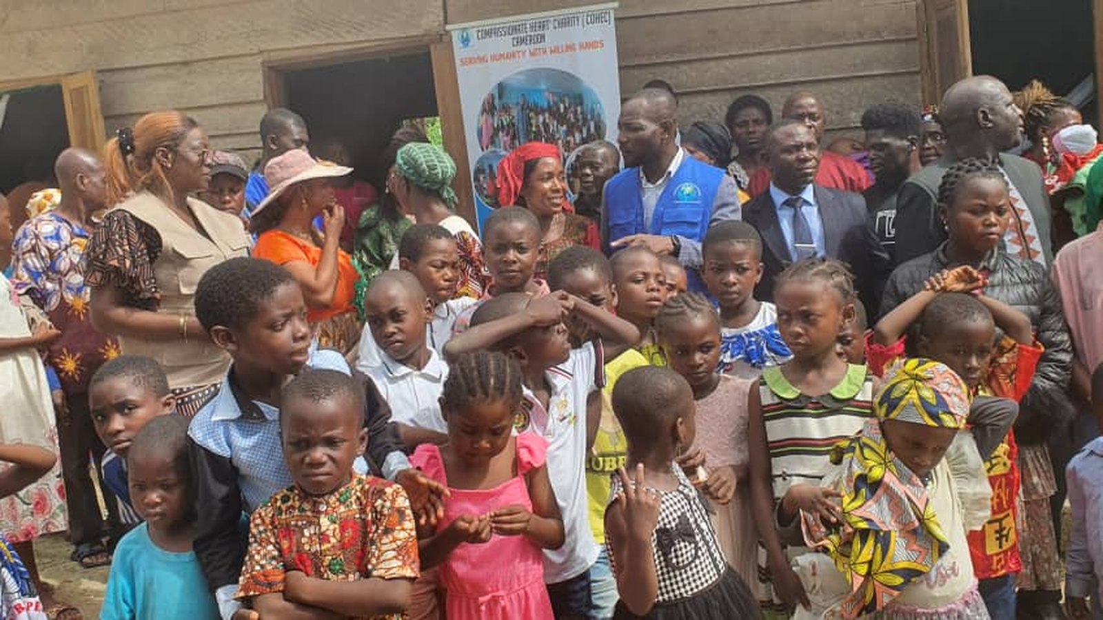 Orphans and vulnerable children gathered at a COHEC outreach